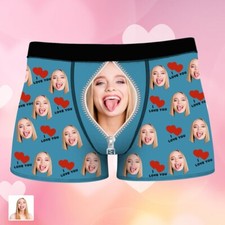 Custom Face Underwear Gift,Boxers with Face Personalized Face Boxers for Husband