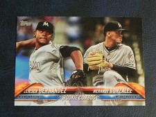 2018 Topps Update Baseball ROOKIE COMBOS US77 Elieser Hernandez Merandy Gonzalez