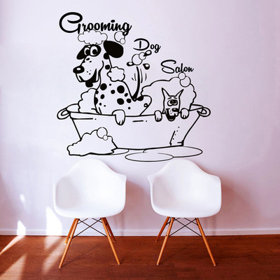 dog grooming wall decals