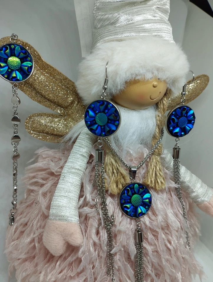 Damen Scmuck Set aus Edelstahl Anti Allergen✔ Halskette + Ohrringe+Armband - Bild 3 von 4