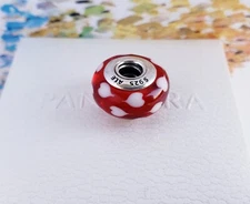 New Pandora Authentic Hearts Murano Glass Charm