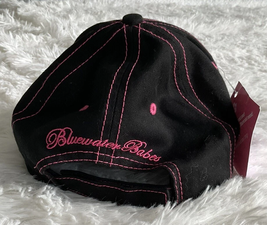 Gorra de bola sirena azul Water Babes negra/rosa caliente ligeramente envejecida OS NUEVA Foto 3 de 4