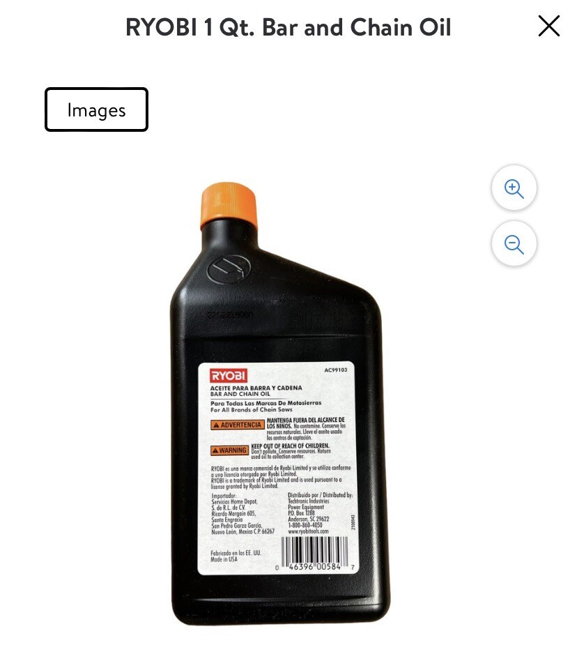 Ryobi Bar And Chain Oil eBay