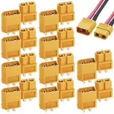 10 Pairs XT60 Bullet Connectors Gold Plated RC Lipo DIY Plug Power Battery XT-60