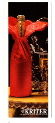 1969 KRITER BRUT CHAMPAGNE PRINT AD, FRENCH, DEMI-SEC ALCOHOL PRINT AD