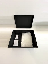 Luisaviaroma Black Cardboard Storage Empty Box 15.5 x 11.5 in w Tissue Tags Card