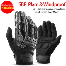 ROCKBROS Winter Warm Gloves Mountain Bike Gloves Cycling Gloves with 6MM Gel Pad