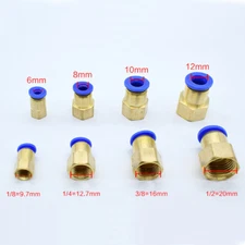 BSPT Female x Push-in Fittings Straight Adapter for 4mm-16mm Pneumatic Tube Hose