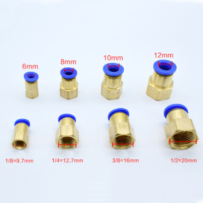 BSPT Female x Push In Fittings Straight Adapter 4mm - 16mm Pneumatic