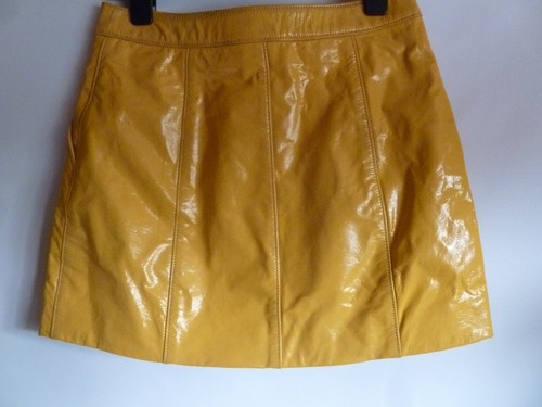 Coach Patent Leather Miniskirt UK SIZE L 32" CS489 New Stunning Rare Tagged - Picture 10 of 24