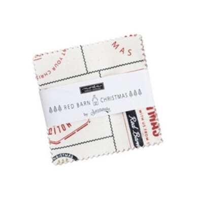 Moda Red Barn Christmas by Sweetwater Plaid Script Red Barn Ditzy 100% Baumwolle