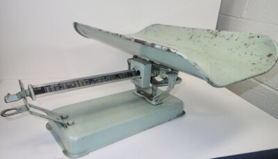 Vintage Detecto Green Beam-Type Baby Scale Jacobs Bros. BROOKLYN, NY, USA 30 lbs
