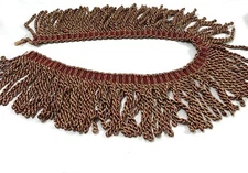 Antique Gold Burgundy 5.5" Bullion Fringe Trim Upholstery Drapery Crafts 1 Yard