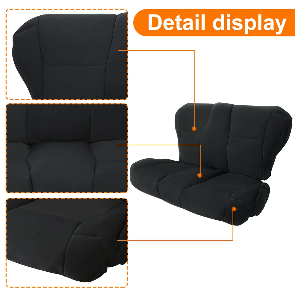 Fundas de asiento delanteras y traseras de neopreno negras para Jeep Cherokee XJ 1984-2001 84 91023 Foto 4 de 4