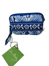 Vera Bradley New Tech Case Wristlet Flash Drive Cosmetic Flower Blue Lagoon