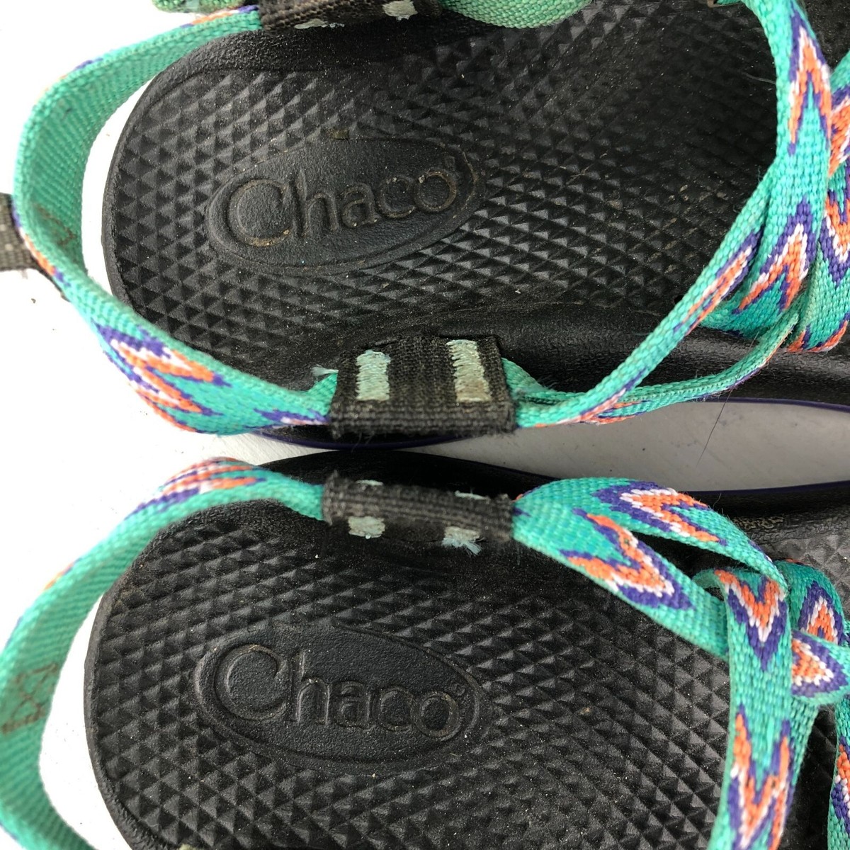 Chaco Kid Size 4 ZX Ecotread Mint Leaf Green Orange Purple Outdoor