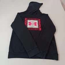 Under Armour Hoodie Youth Boys YXL Black Loose Fit Pullover Hooded Sweatshirt