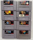 8 SNES - Super Nintendo Games Lot - Fighting - Turtles in Time, Double Dragon