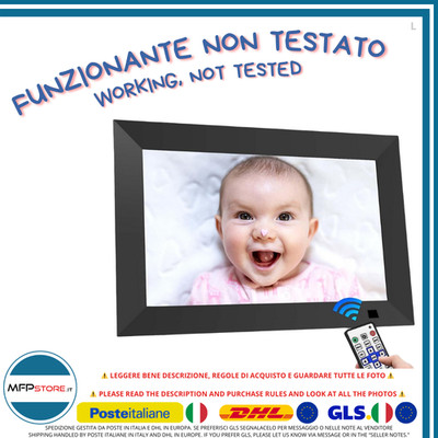 Frame Digital Ailrinni 10 '' HD mit Fernbedienung Foto, Musik und Wecker No Touch