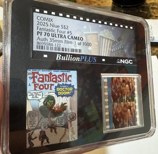 Bullion 1 oz silver NGC 2025 Niue $2 Fantastic Four #5 PF70 UC 35mm Film