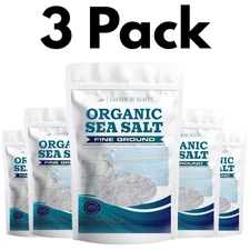 Celtic Sea Salt Fine Ground Mineral Rich 8 Oz Resealable Bag 3Pack Free Shipping