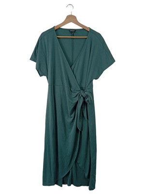 MONKI Wickelkleid Damen Kleid Gr. DE 40 türkis Casual-Look