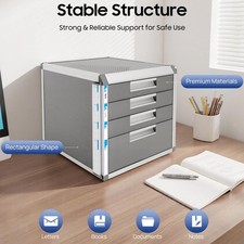 Classeur pour bureau à domicile, classeur à 4 tiroirs avec serrure, tiroir de
