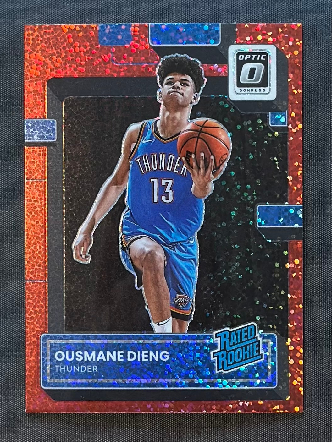 2022-23 Panini Donruss Optic Red Sparkle #220 Ousmane Dieng