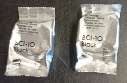 New Sealed Genuine Canon BCI-10 Black Ink Cartridge x 2 - 第 2/4 張圖片