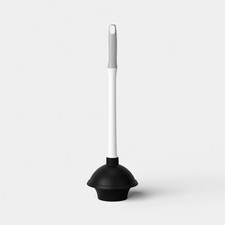 Toilet Plunger White, Cleaning Tool, Household, 18.39" Height