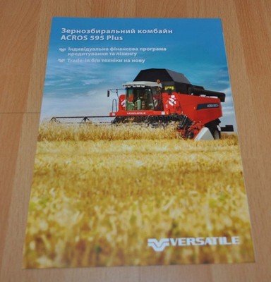 Versatile Combine Acros 595 Plus Agricultural Machinery Brochure Prospekt