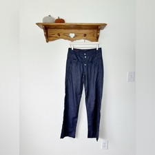 Marithe Francois Girbaud Vintage Y2K Blue Pinstripe Straight Leg Pants 6/28