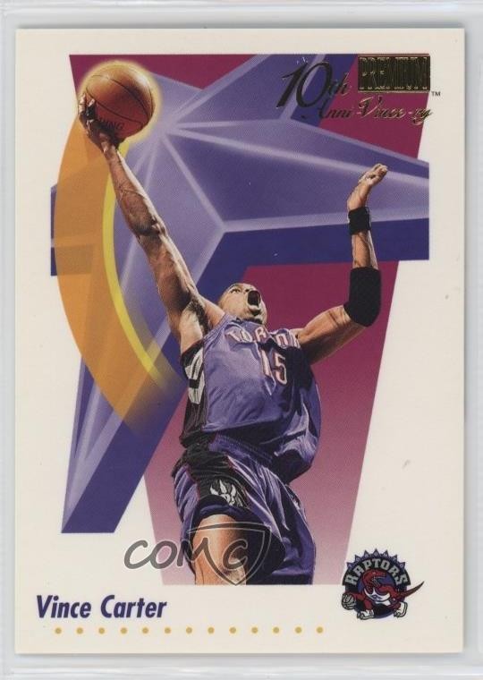 2000-01 Fleer Premium 10th Anni-Vince-ry Vince Carter #1991-1992 HOF q3n