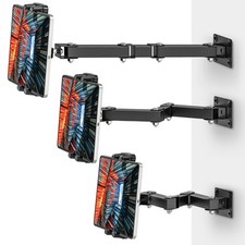 Tablet Wall Mount Holder 3-Stage Extendable Arm 360 Rotating Under Cabinet
