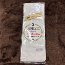 Men  s Handkerchiefs 3 Heritage All Combed Cotton Hand Rolled Vintage New