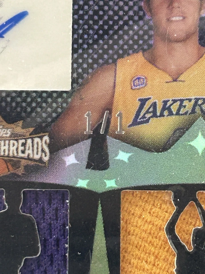 2007-08 Topps Triple Threads - Patch Auto - Luke Walton #TTRA 94 Platinum 1/1 - Image 2 of 3