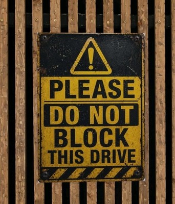 Please Do Not Block This Drive Metallplakette - 10x8 Zoll Warnschild Hausschild 