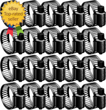 20Pcs Black Hose Clamp,3/4"- 1-1/2" 21-38Mm 304 Hose Clamps Stainless Steel Adju