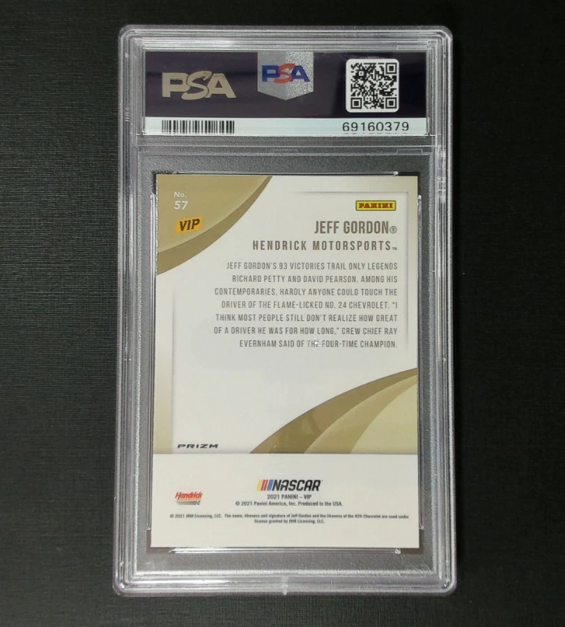 2022 (2021) Panini National VIP JEFF GORDON PEACOCK #57 PSA 10 - Image 2 of 2
