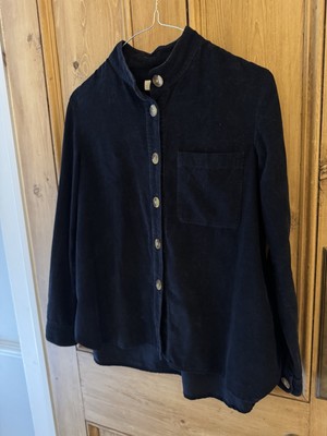 Toast Bluse Damen Größe S (6-10) Midnight Navy Nadelkordel - Neu ohne Etikett - 100 % Baumwolle