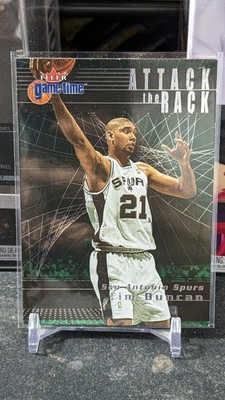 2000-01 Fleer Gametime Tim Duncan Attack The Rim 8 of 20 AR Spurs 