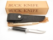 Vintage 1970s Buck 102 Woodsman 3 Three Liner Fixed Blade Hunting Knife & Box