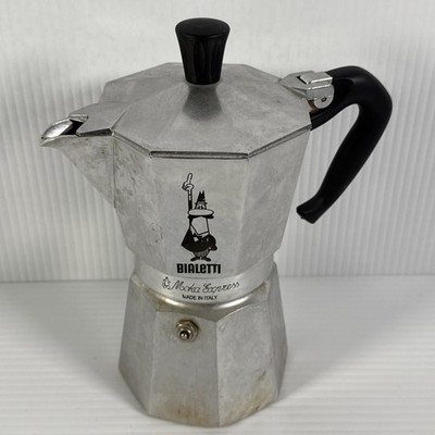 Bialetti Italy Moka Express Stovetop 6 cup Espresso Maker 12oz tank extra gasket