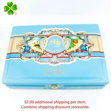 My Father Cigars Petit Robusto Blue Empty Wood Cigar Box 8.5" x 6" x 2"
