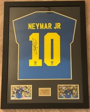 Neymar Jr Signed Shirt Copa America Brazil Nike Jersey COA Retro Framed Hand