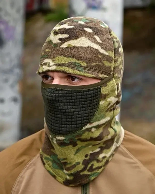 Multicam fleece balaclava, men's military protective mask balaclava on fleec💛💙