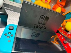 Nintendo Switch 32GB Blue/Red Joy-Con Console TESTED Minor Signs Of Normal Use