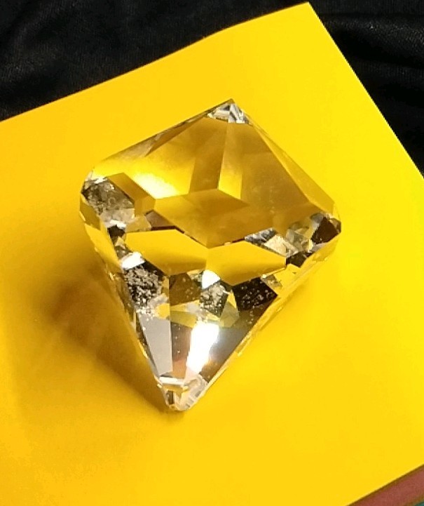 A Faceted Crystal Decorative Object , possible Paper Weight, by OlegCassini