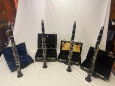 4 clarinets for restoration Selmer, Edgemont, Silvertone, Noblet wood plastic
