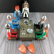 Vintage Playmobil King & Knights Banquet Playset Throne Table